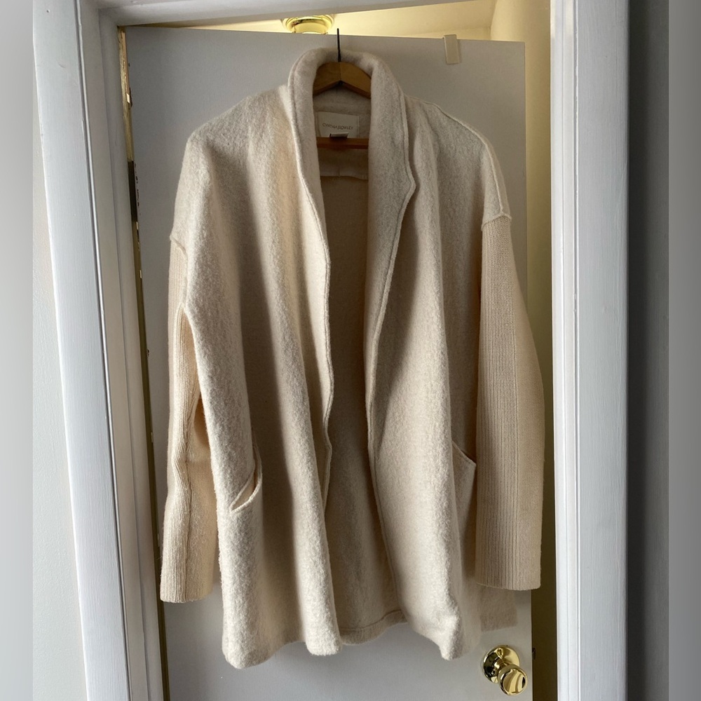 Cream Blazer Cardigan by Cynthia Rowley Size S